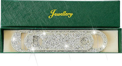 Silver Beer Bottle Opener Diamond Bling Beer Bottle Opener - Sparkling Crystal Opener for Women, for Home, Party, Wedding,Bar- 2Pcs, Handmade for Her and Bartenders