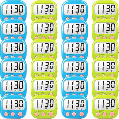 Classroom Timers for Teachers Kids Large Magnetic Digital Timer Teacher Supplies 24 Pack-Blue Green by AOUCE