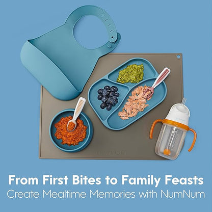 NumNum Baby Spoons Set, Baby Essentials Pre-Spoon GOOtensils for 6+ Months, First Stage Self-Feeding Spoons for Baby Led Weaning (BLW), Silicone Toddler Utensils, BPA-Free, 2 Pack Red/Yellow - Image 9