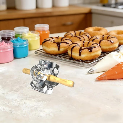 Donut Cutter with Hole Doughnut Cutter Pastry Lattice Roller Cutter Donut Maker for Baking Efficient Tool for Dessert Shops Home Bakers Great for Dough Cutting Tasty Pastries