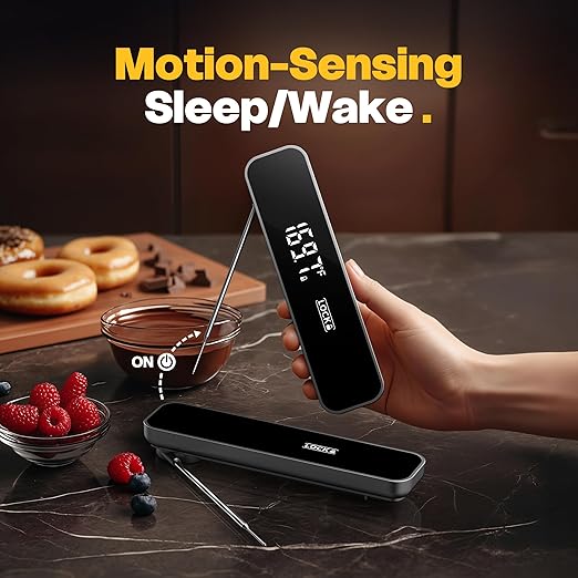 0.3 Sec Instant Read Meat Thermometer Digital, Food Thermometer for Cooking and Grilling, Waterproof, Backlight, Kitchen Oven Candy BBQ Essentials Accessories, Gifts for Him Men, Dad & Mom - Image 8