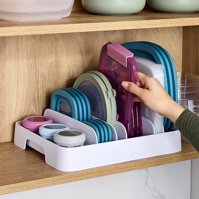 YouCopia StoraLid Adjustable Food Container Lid Organizer for Kitchen Cabinet Storage, Large 24 Lids, Premium Edition - Image 6