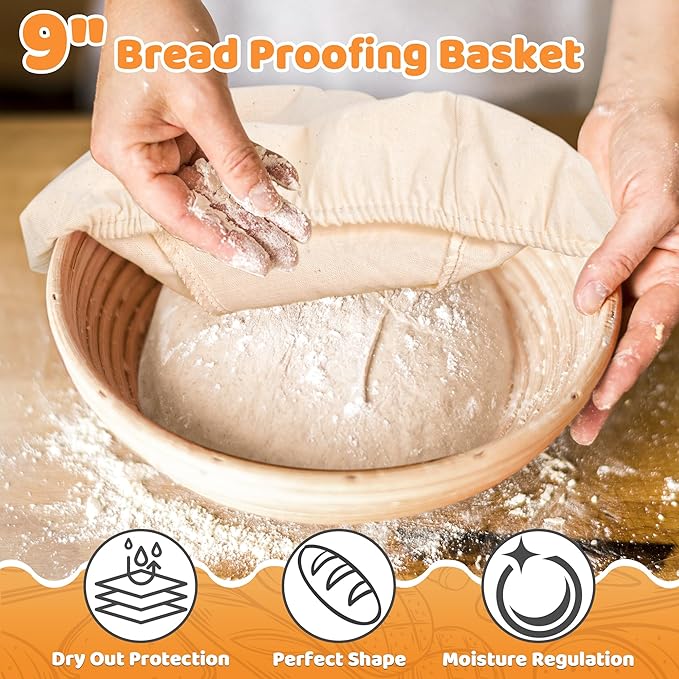 Cast Iron Dutch Oven for Bread Baking, 5 QT Pre-Seasoned Pot with Skillet Lid, Includes Sourdough Bread Baking Supplies, Cast Iron Pot for Frying, Braising, BBQ - Image 6