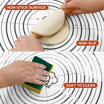 Silicone Baking Pastry Mat,36" x 24" Large Non Stick Sheet Mat with Measurement, Non-slip Food Grade Dough Rolling Mat for Making Cookies,Macarons,Bread - Image 4