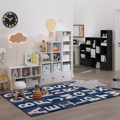 Furinno Luder Shelf Bookcase with 1 Door Storage Cabinet, White - Image 4