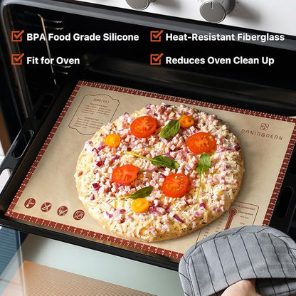 Silicone Baking Mat,36" x 24" Extra Thick Large Non Stick Sheet Mat with Measurement Non-slip Dough Rolling Mat,Reusable Food Grade Silicone Counter Mat for Making Cookies,Macarons,Bread and Pastry - Image 2