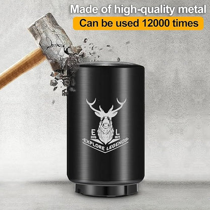 2PCS Automatic Beer Bottle Opener with Magnetic Cap, Stainless Steel One-Handed Lid Opening Spring Loaded Push&Pop for Kitchen Home Bar Restaurant Household Utensils Beer Accessories Gift