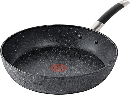 T-Fal Stone Force Platinum Non Stick Fry Pan 12 Inch, Oven Broiler Safe 400°F, Perfect for Frying, Sautéing, Searing, & Pan-Roasting, Cookware Skillet, Must Have, Pots & Pans, Dishwasher Safe, Black
