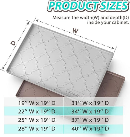 SIKADEER 25" x 19" Under Sink Mat Waterproof, Silicone Mat Kitchen Drawer Shelf and Cabinet Liner, Sink Protector for Kitchen Organizers and Storage, Boot Tray Pet Food Mats - Image 8