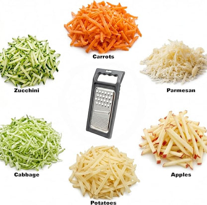 Cheese Grater with Handle, Stainless Steel, Cheese Shredder, Fruit and Vegetable Zester, Multifunction Kitchen Tool, Hampton Distribution - Image 6