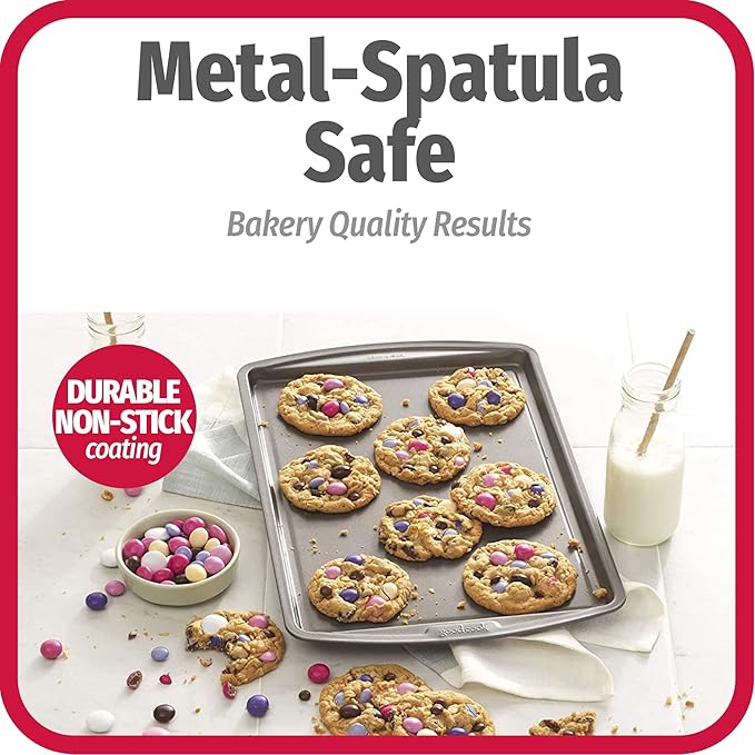 GoodCook Everyday Nonstick Carbon Steel 13” x 9” Baking Sheet Set, 3 Pack – Standard-Sized Carbon Steel Cooking Pans, Bakeware Set, Cookie Sheets for Baking, Oven Pan Set - Image 5