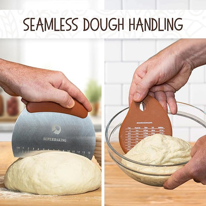 Superbaking Sourdough Proofing Basket Gift Set, Round 9" & Oval 10" Banneton, Sourdough Starter Kit, Sourdough Banneton Basket, Banneton Bread Proofing Basket Set of 2, Sourdough Bread Baking Supplies - Image 7