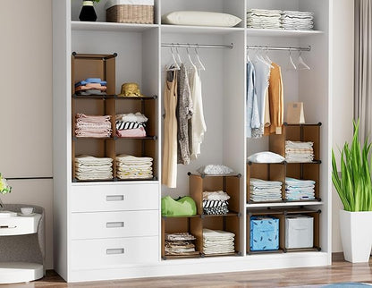 6-Cube Storage Organizer, Closet Organizer Storage Shelf Bookcase Bookshelf with Metal Hammer, Storage Cubes Organizer Cabinet for Kids, Closet, Bedroom, Bathroom, (11.8x11.8x11.8 inch) - Image 5