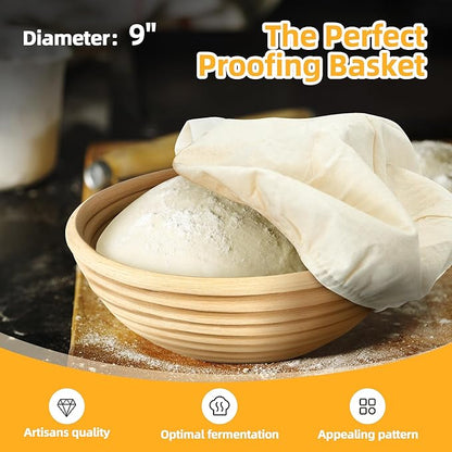 Pre-Seasoned Cast Iron Dutch Oven Pot with Skillet Lid, 5 Qt Bread Dutch Oven Includes Proofing Basket Sourdough Starter Kit for Bread Baking, Camping, Frying and Braising - Image 7