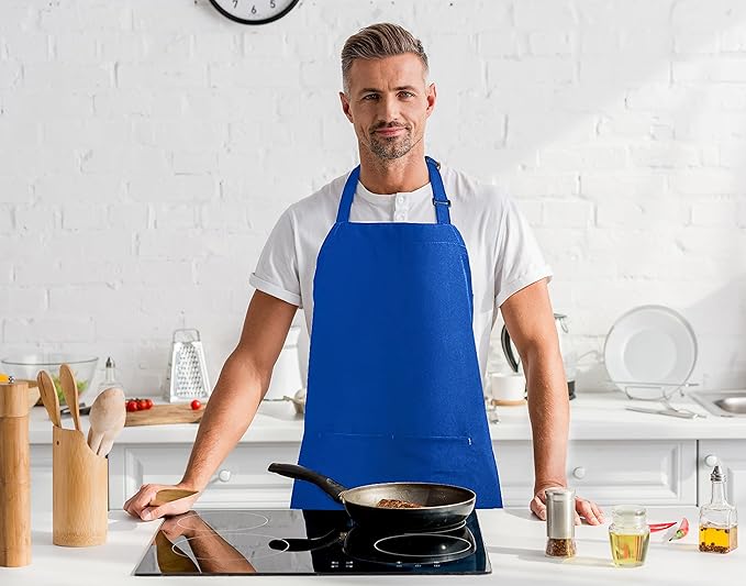 Utopia Kitchen 2 Pack Bib Apron, Adjustable with 2 Pockets, Water and Oil Resistant, Cooking Kitchen Chef Apron for Women Men - Image 3
