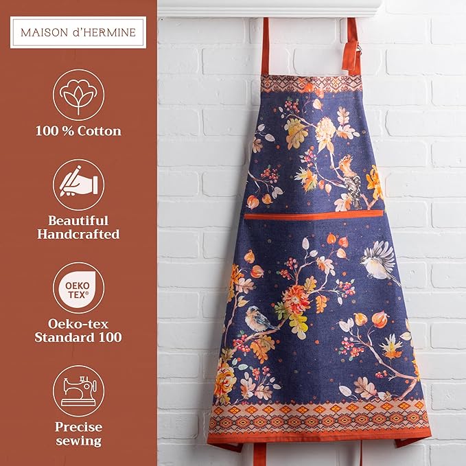 Maison d' Hermine 100% Cotton Apron for women with Pocket Kitchen Chef Apron for Men Cooking Mothers Day Gifts - Image 2