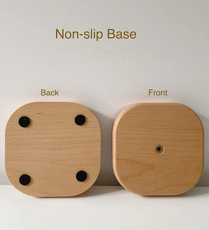 Cute Paper Towel Holder, Wooden Kitchen Roll Stand Organizer Free Standing, Housewarming Gift Present for Friends
