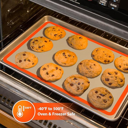 Macaron Silicone Baking Mats, 3 PCS Non Stick Macaroon Mat Silicone for Macarons, Cookie, Pastry, Orange - Image 5