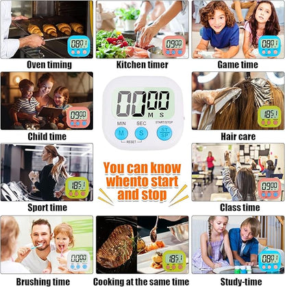 4-Piece Multi-Function Electronic Timer, Learning Management, Suitable for Kitchen, Study, Work, Exercise Training, Outdoor Activities(not Including Battery). - Image 2
