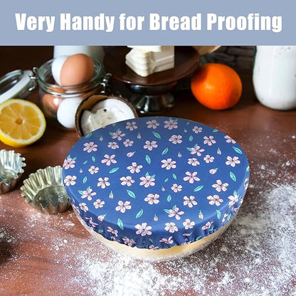 wegreeco Elastic Reusable Bowl Covers for Bread Proofing, Fabric Cloth Sourdough Bowl Covers for Proofing - Set of 6, Chrysanthemum