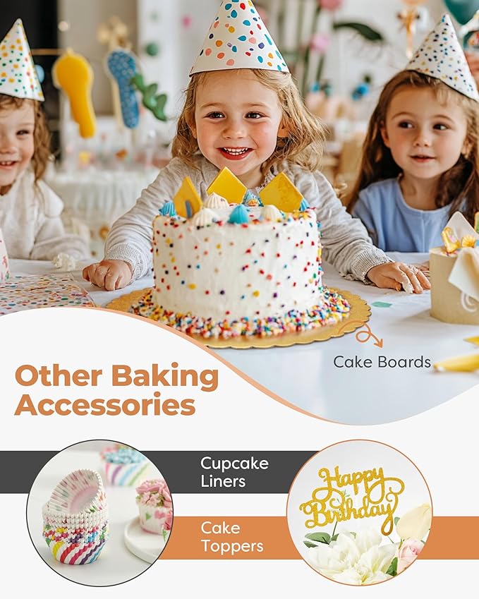 Kootek 700pcs Cake Decorating Kit, Baking Supplies with Springform Pans, Cake Turntable for Decorating, Piping Tips Set, Pastry Bags, and More Baking Tools for Mother's Day - Image 6