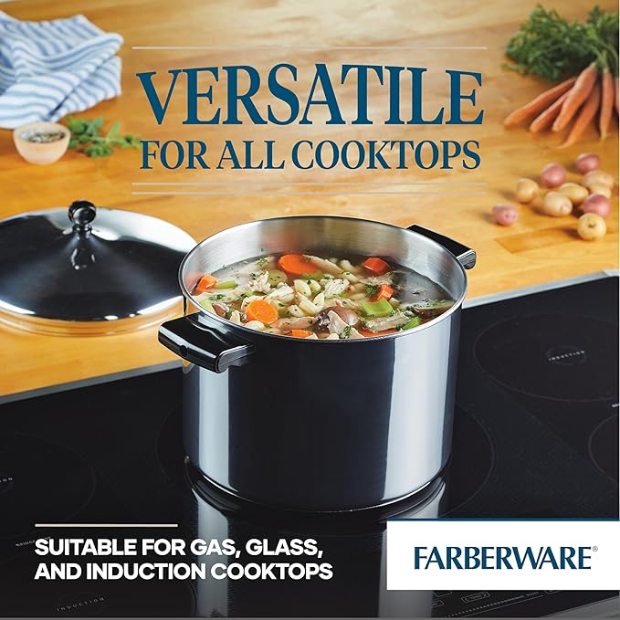 Farberware Classic Stainless Steel 8-Quart Stockpot with Lid, Stainless Steel Pot with Lid, Silver - Image 6
