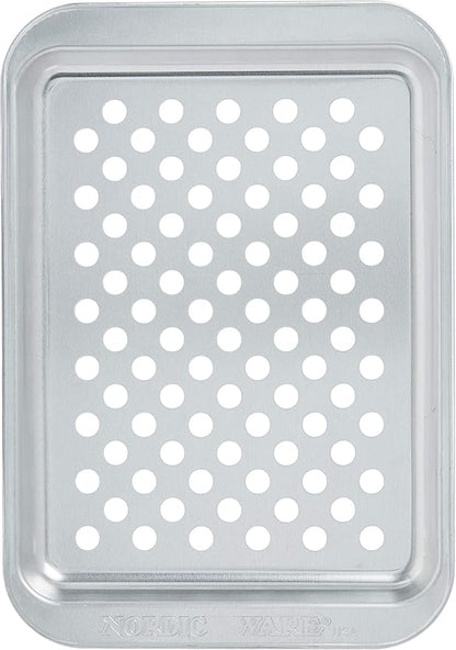 Nordic Ware Naturals Compact Crisping Tray - Natural Uncoated Aluminum, Toaster Oven and Broiler Safe
