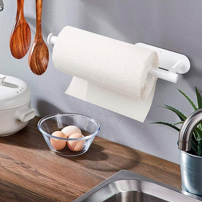 Paper Towel Holders,Paper Towels Rolls - for Kitchen,Paper Towels Bulk- Self-Adhesive Under Cabinet,Both Available in Adhesive and Screws,Stainless Steel Paper Towel Holder(White) - Image 4