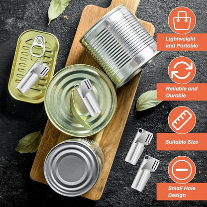 12 Pieces Military Style Can Openers with Key Rings, Anglecai P-38 Military Camping Can Openers Stainless Steel Army Survival Cans Opener Portable Cans Opener for Traveling (Style 4 (P38))