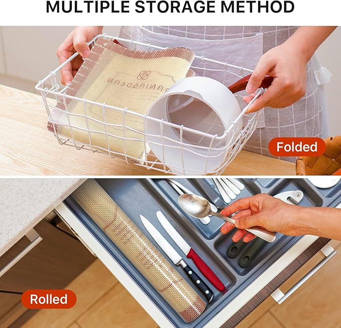 Silicone Baking Mat,28" x 20" Extra Thick Large Non Stick Sheet Mat with Measurement Non-slip Dough Rolling Mat,Reusable Food Grade Silicone Counter Mat for Making Cookies,Macarons,Bread and Pastry - Image 7