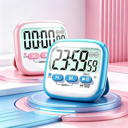 Antonki 2 Pack Classroom Timers for Kids Teachers, Magnetic Countdown Digital Kitchen Timer for Cooking, Study, Exercise, Games, Time Mangement - Loud/Silent Mode - Battery Included - Image 2