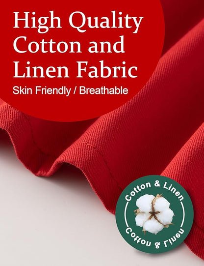 Cozy Adjustable Cross Back Aprons for Women with Pockets Cotton Linen Cooking Kitchen Baking