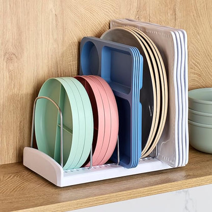YouCopia StoreMore Adjustable Bakeware Rack with Steel Wires, Cookie Sheet Baking Pan and Tray Organizer for Kitchen Cabinet and Pantry Storage, Premium Edition - Image 8
