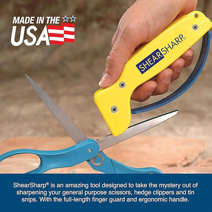 AccuSharp Hand-Held Carbide Blade Sharpener & ShearSharp Scissor Sharpener, Restores and Hones Straight & Serrated Knives, Revives the Edge of General Purpose Scissors - Image 5