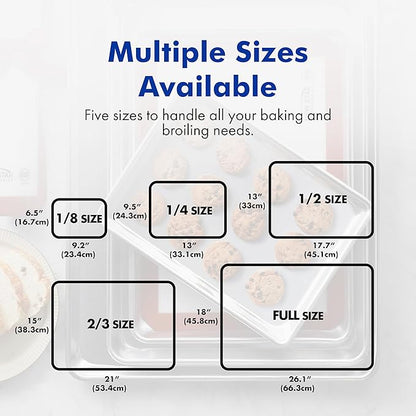 New Star Foodservice Commercial-Grade 18-Gauge Aluminum Sheet Pan/Bun Pan (18 L x26 W x1 H (Full Size) XL Size Measure Oven) - Image 8