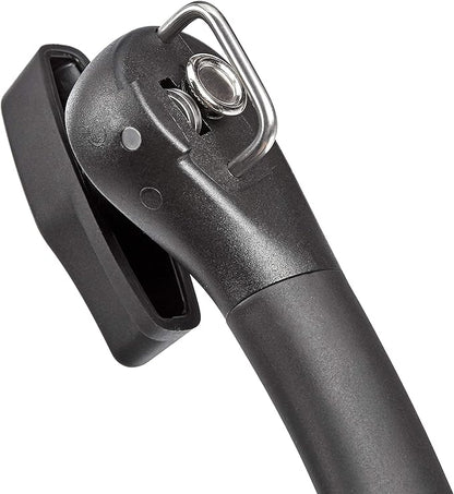 Amazon Basics Manual Can Opener, Easy to Use, Hand Held with Soft Grip Single Handle, Clean Cutting, Large, Black