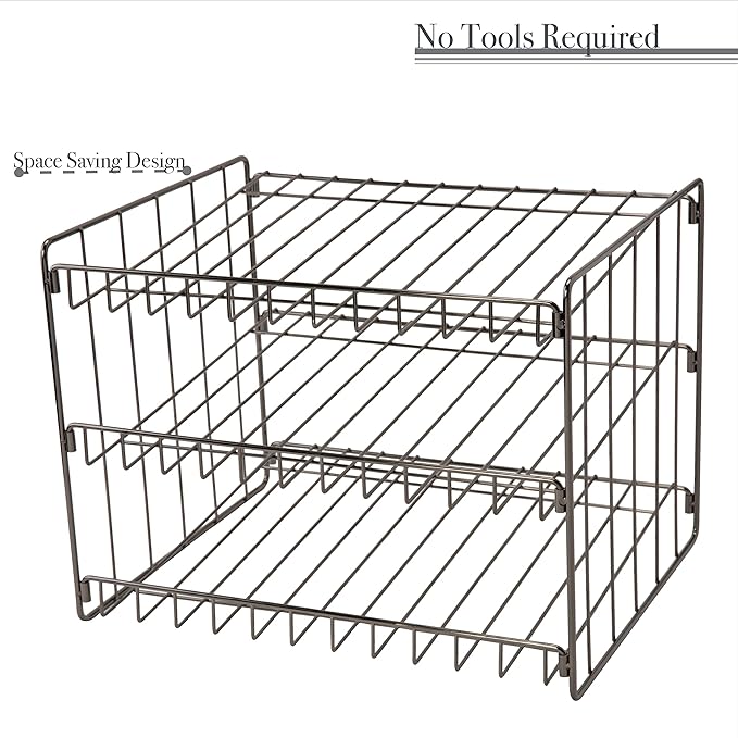 Kitchen Details 3 Tier Can Organizer | Canned Food Storage Rack | Kitchen Cabinet and Pantry Organization | Holds 36 Cans | Space Saving | Onyx - Image 4