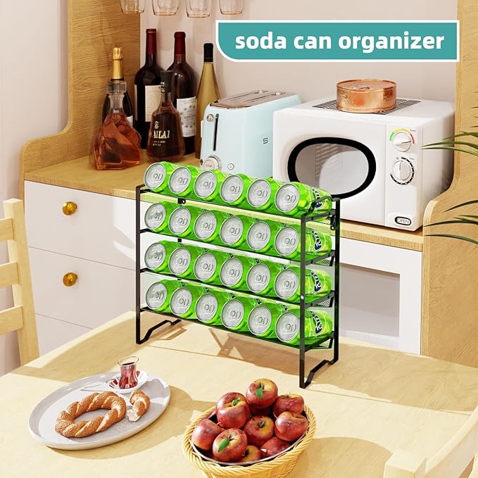 Simple Trending 2 Pack 4 Tier Spice Rack Organizer,Stackable Kitchen Counter Shelves,for Cabinet,Countertop,Pantry, Door or Wall Mount, Metal Mesh,Jars not Included, Black - Image 5