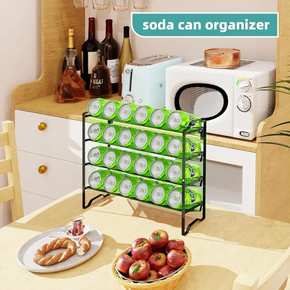 Simple Trending 2 Pack 4 Tier Spice Rack Organizer,Stackable Kitchen Counter Shelves,for Cabinet,Countertop,Pantry, Door or Wall Mount, Metal Mesh,Jars not Included, Black - Image 5