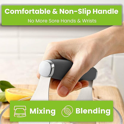 Spring Chef XL Stainless Steel Pastry Cutter Tool for Baking - Heavy Duty Dough Blender - Butter & Dough Cutter Tool with Sharp Blades - Pastry Blender for Easy Mixing - Dishwasher Safe - Gray - Image 4