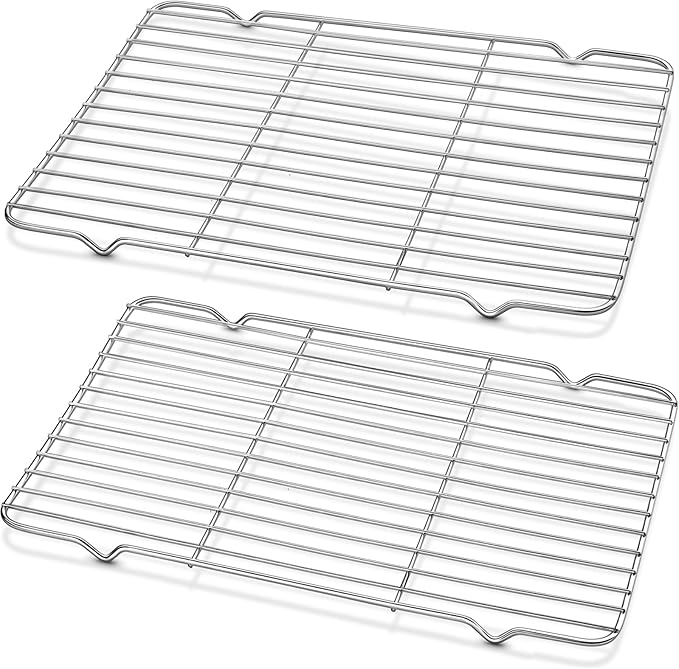 Decymis Cooling Rack and Baking Rack with Stainless Steel, 2 - Pack 10 x 15 Inches Heavy Duty Cooling Racks for Cooking and Baking, Sturdy Cookie Cooling Rack, Easy to Clean Oven & Dishwasher Safe by Unknown