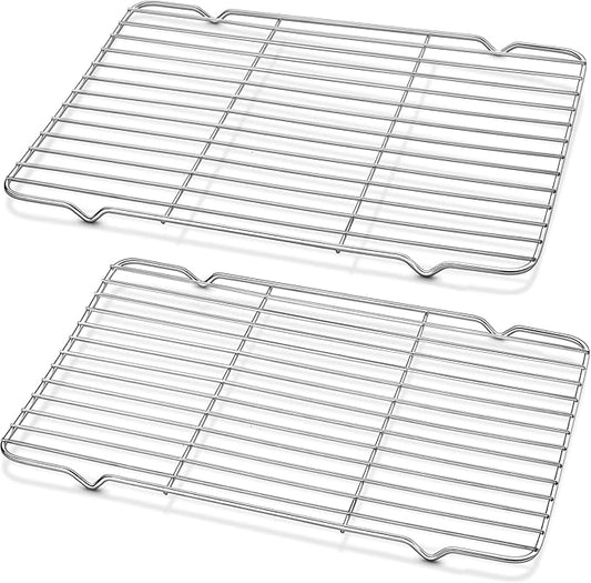 Decymis Cooling Rack and Baking Rack with Stainless Steel, 2 - Pack 10 x 15 Inches Heavy Duty Cooling Racks for Cooking and Baking, Sturdy Cookie Cooling Rack, Easy to Clean Oven & Dishwasher Safe by Unknown