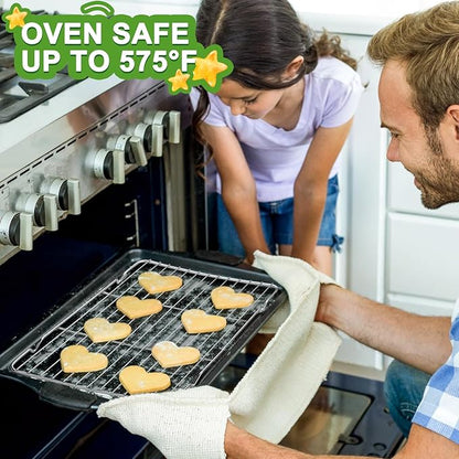 Decymis Cooling Rack and Baking Rack with Stainless Steel, 2 - Pack 10 x 15 Inches Heavy Duty Cooling Racks for Cooking and Baking, Sturdy Cookie Cooling Rack, Easy to Clean Oven & Dishwasher Safe - Image 6
