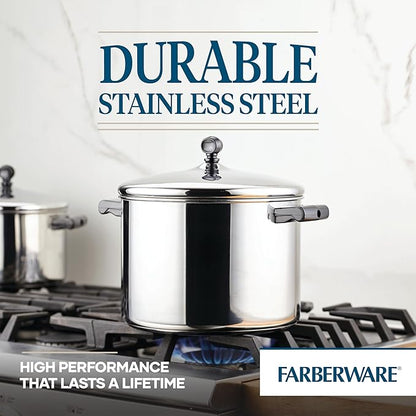 Farberware Classic Stainless Steel 8-Quart Stockpot with Lid, Stainless Steel Pot with Lid, Silver - Image 7
