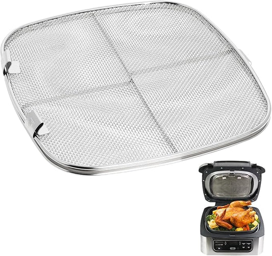 Stainless Steel Splatter Shield for Ninja Foodi AG301, Air Fryer Accessories, Air Fryer Splatter Guard Compatible with Ninja Foodi AG300, AG300C,AG301C, AG302, AG400