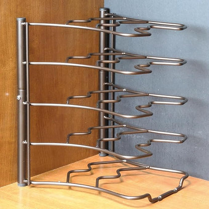 Deco Brothers Pan Organizer Rack for Kitchen Cabinet and Counter, Bronze - Image 6