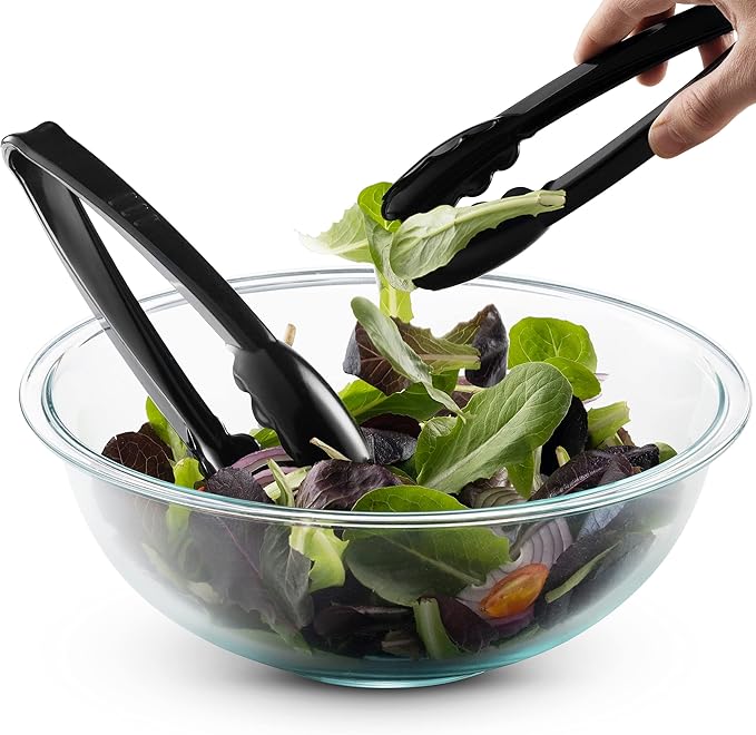 Plastic Tongs for Serving (Pack of 36) 9 Inch - Heavy-Duty Hard Plastic Reusable or Disposable Serving Tongs for Catering, Dinner Parties, Banquets, Buffets, Events, Weddings and Everyday Use, Black - Image 6