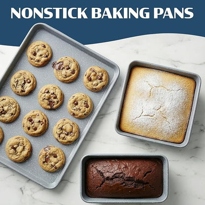 Granitestone Ceraluxe 20 Pc Ceramic Cookware Set Nonstick, Complete Pots and Pans Set Non Stick with 5 Pc Bakeware Set, Deep Frying Pan Set, & Steamer, Non Toxic PFOA Free, Oven & Dishwasher Safe - Image 6