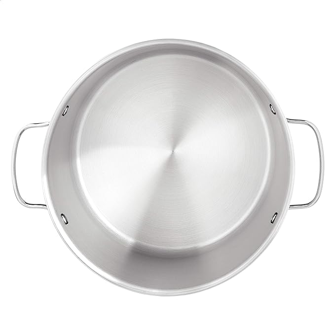 Amazon Basics Stainless Steel Induction Compatible Stock Pot with Glass Lid, Oven Safe, Dishwasher Safe, Sturdy, 8 Quart, Silver - Image 3