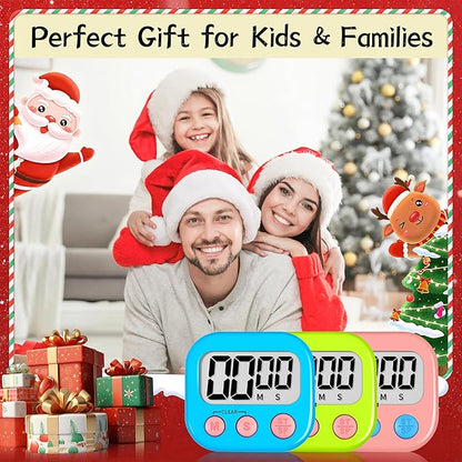 ZILLEEN 6 Pack Kitchen Timers for Cooking Digital Classroom Timers for Teachers Kids Blue Green Pink - Image 5